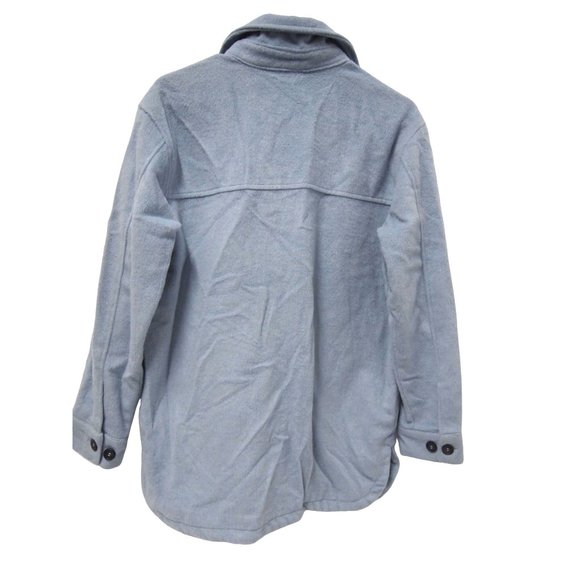 Thread & Suppy Nordstrom Womens Longline Sweatshirt Knit Shacket S Sky Blue - Picture 7 of 10